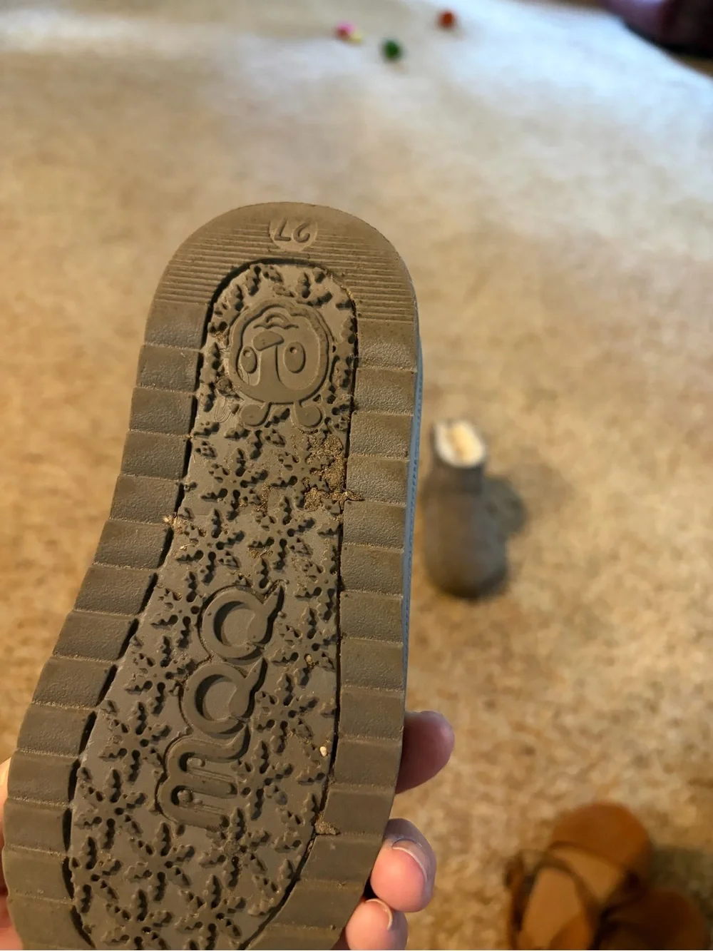 Kids Grey Fleece-Lined Winter Boots